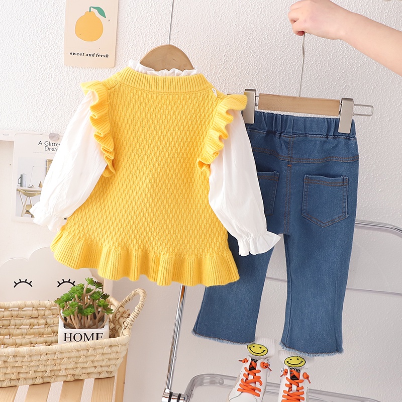 Bộ Đồ Thời Trang Xuân Thu 2023 Xinh Xắn Cho Bé Gái