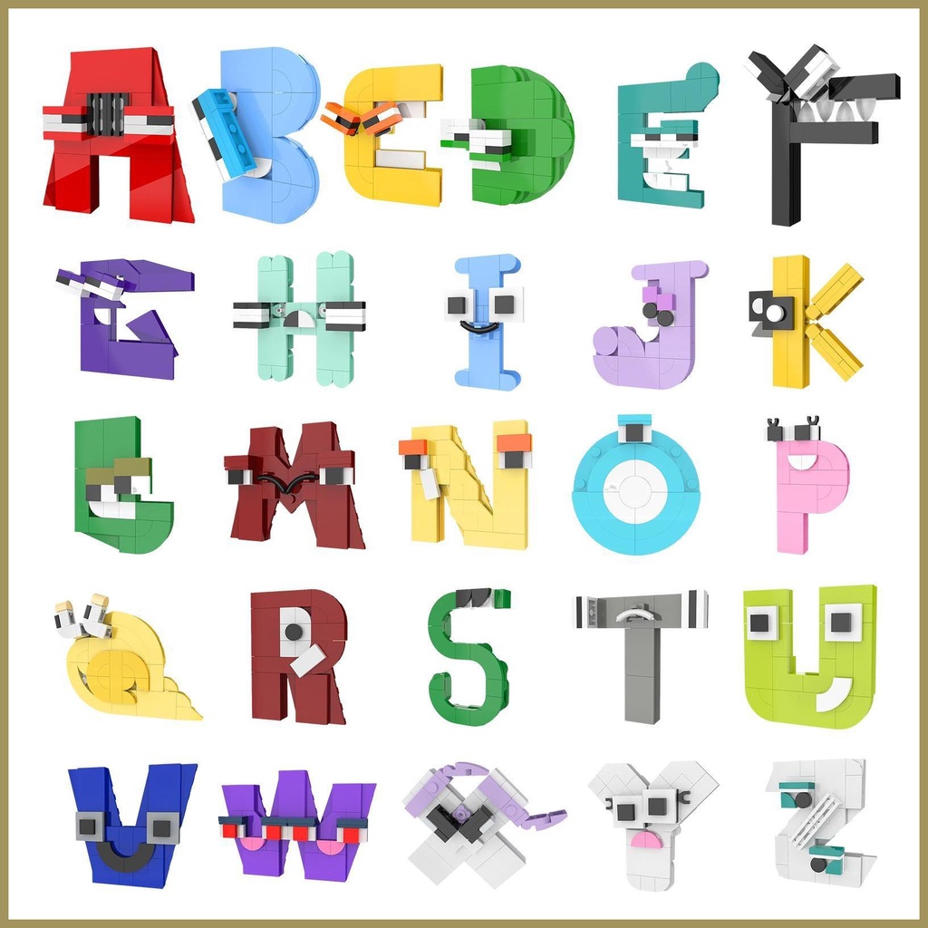 26Pcs Alphabet Lore Lego Mô hình đồ chơi lắp ráp kiểu chữ ​cái