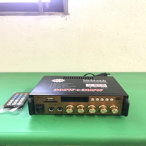 Ampli mini bluetooth - Amply Karaoke BT 198 hàng chuẩn, chuyên nghe nhạc, đánh chim đêm