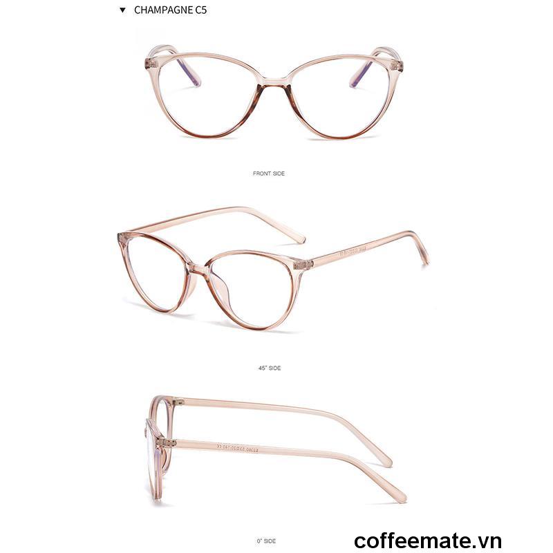 【coffeemate】⚡ Kính Mát Mắt Mèo Gọng Lớn Chống Bức Xạ Phong Cách Hàn Quốc Thời Trang Cho Nữ