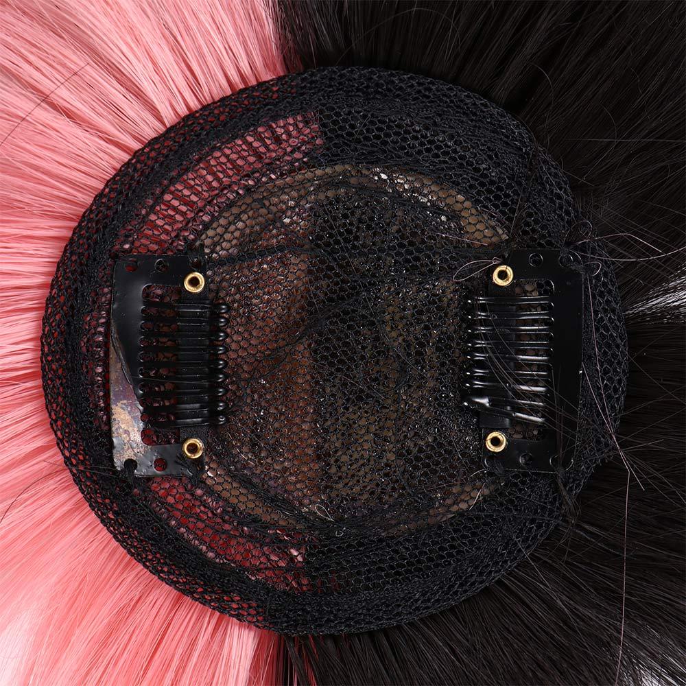 Bộ Tóc Giả Mái Bằng Sợi Tổng Hợp Hai Màu Sắc Chịu Nhiệt Tự Nhiên Chất Lượng Cao Phong Cách Pháp Cho Nữ