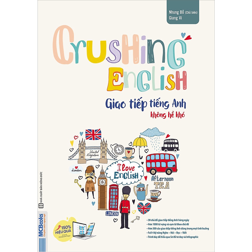 Sách - Crushing English - Giao Tiếp Tiếng Anh Không Hề Khó Mcbooks