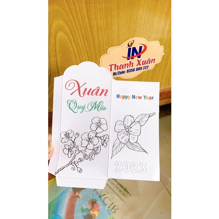 Lì xì in sẵn hoa