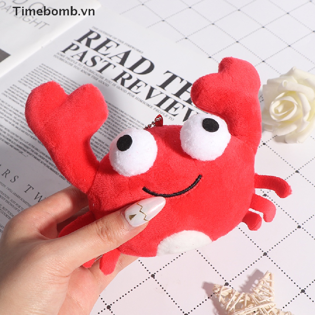 Móc Khóa Hình Con Cua Nhồi Bông Dễ Thương