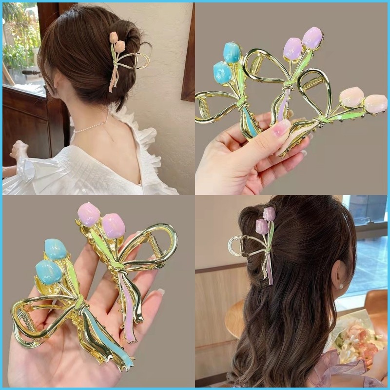 Kẹp Tóc Hình Cá Mập Bằng Kim Loại Thời Trang Mùa Hè Hàn Quốc Cho Nữ