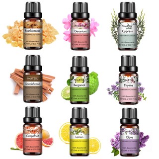 Tinh dầu tạo mùi thơm trong không khí với nhiều hương tùy chọn dung tích 10ml Frankincense Geranium Grapefruit Home Fragrance Essential Oils