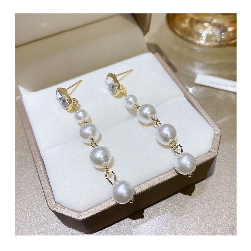 Khuyên tai Dây Trai Mặt đá sang trọng thanh lịch DAY382