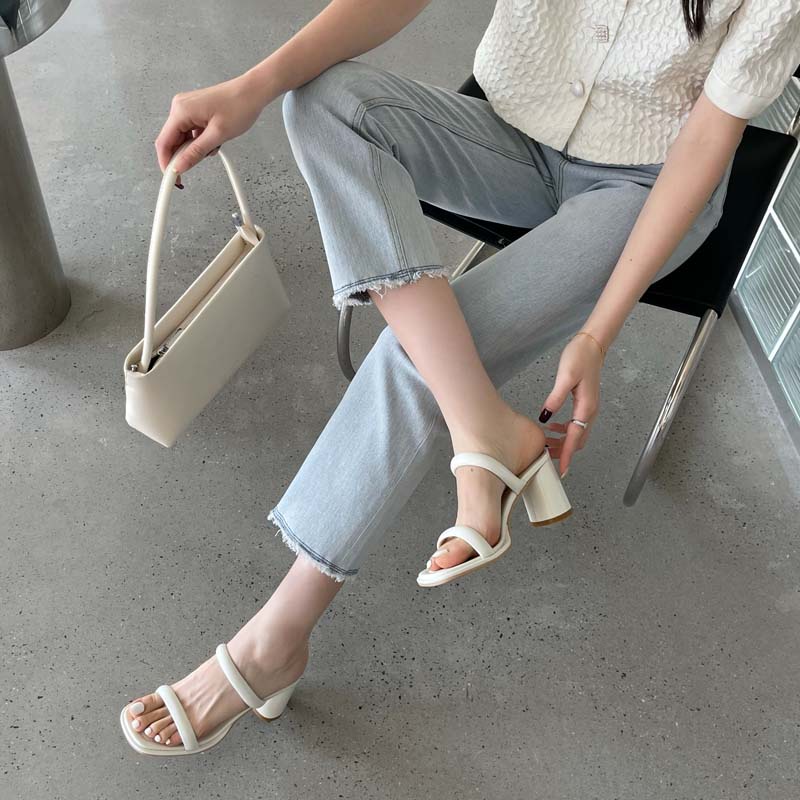 Giày Sandal Cao Gót Hở Ngón Đế Dày 101.2kg Thời Trang Dành Cho Nữ