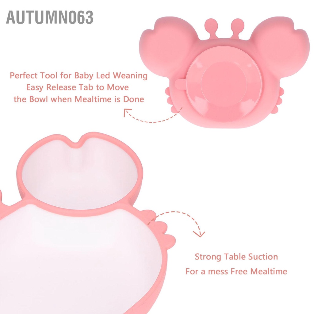 Autumn063 Tấm hút càng cua với cốc Đế silicone chia tấm Dễ dàng múc Thân thiện môi trường cho hầu hết các bàn Ghế cao