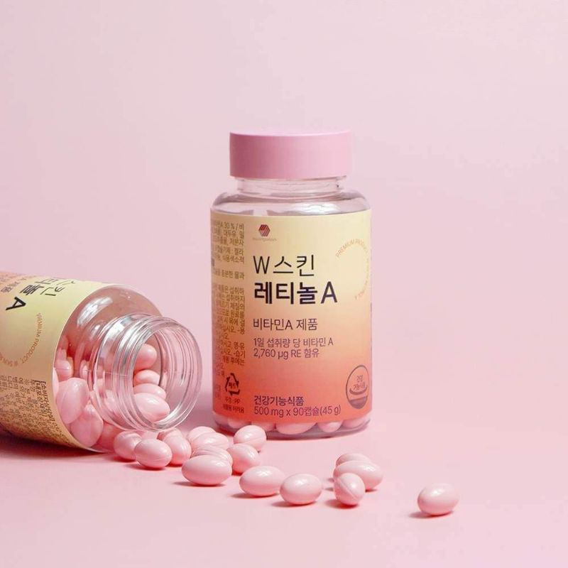 Viên uống Retinol sạch nám tàn nhang , sạch mụn, Viên uống Retinol lành mụn , xóa nám tàn nhang , giảm thâm sạm