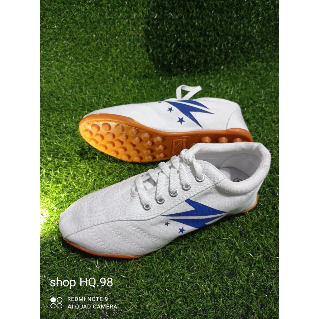 Giày đá bóng cho trẻ em, GIÀY VẢI giày đá banh khâu full đế