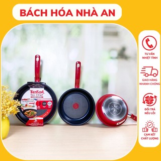 Chảo tefal so chef cạn lòng 21cm - 24cm - 28cm màu đỏ siêu xinh