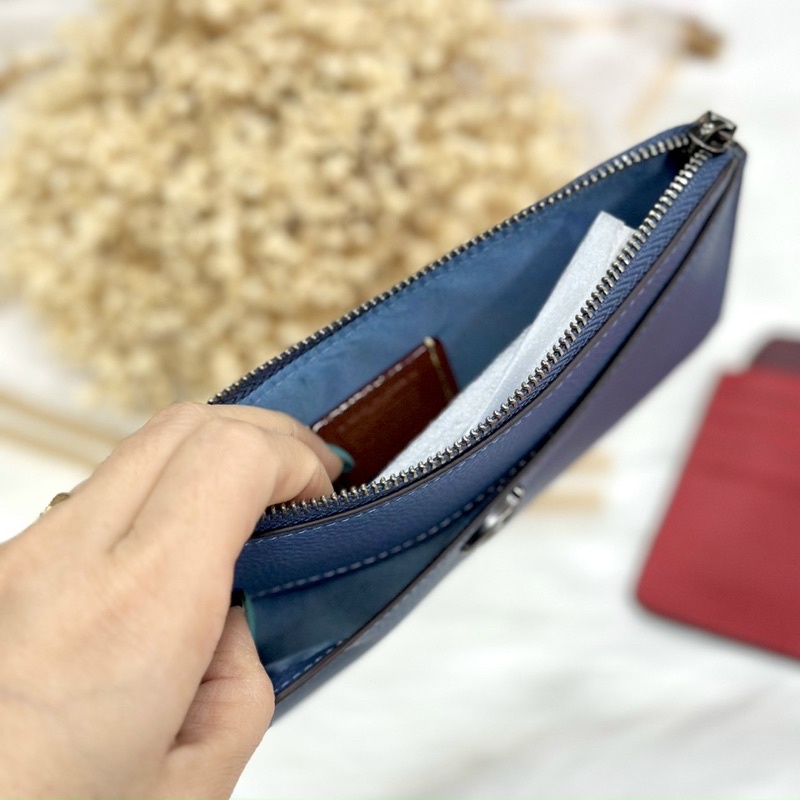 📛RẺ VÔ ĐỊCH📛VÍ COAH L ZIP WRISTLET NỮ MỎNG SIÊU XINH