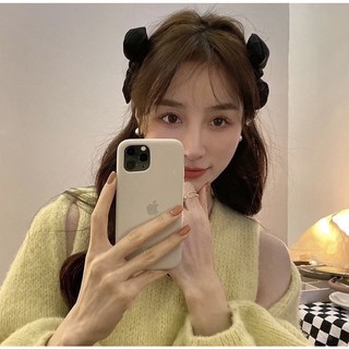 Bờm tóc đính chiếc nơ 2 bên màu đen cute