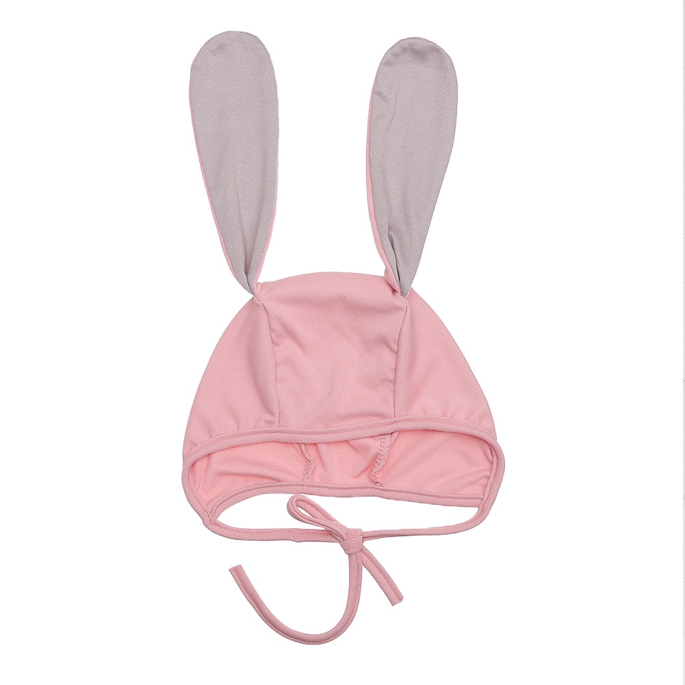 1 Mũ Cotton Tai Thỏ Dài Co Giãn Dễ Thương Cho Bé 0-4 Tuổi