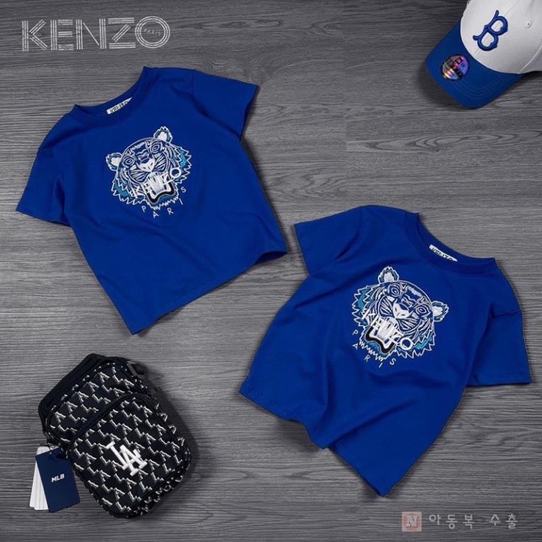 áo phông kenzo cộc tay màu xanh coban cho bé