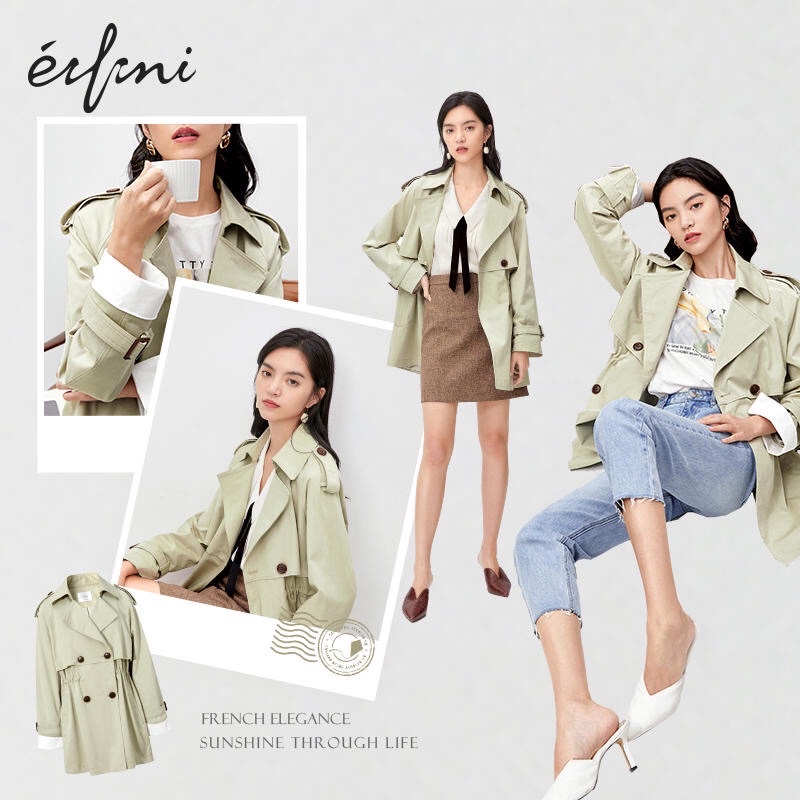 Áo khoác kaki xanh Eifini