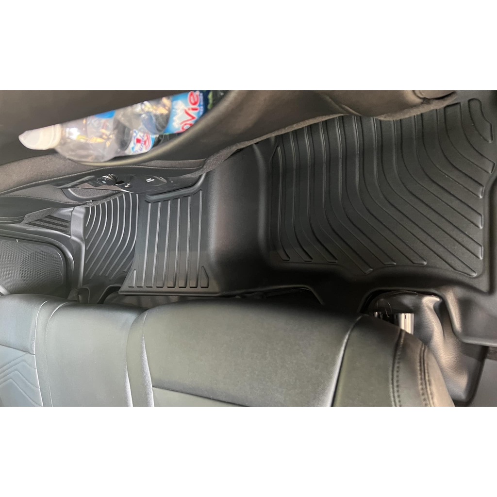Thảm lót sàn xe ô tô Ford Everest 2022-2023  Nhãn hiệu Macsim chất liệu nhựa TPE cao cấp màu đen
