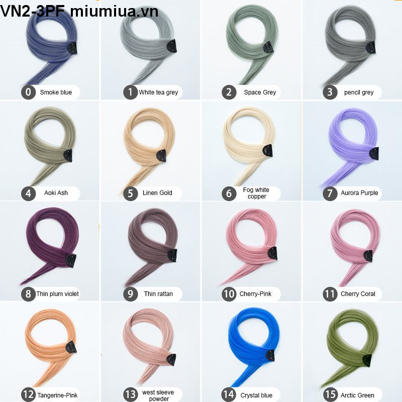 miumiuaTóc giả đẹp tóc kẹp dài thẳng light 60cm lọn nhiều màu phong cách Hàn Quốc