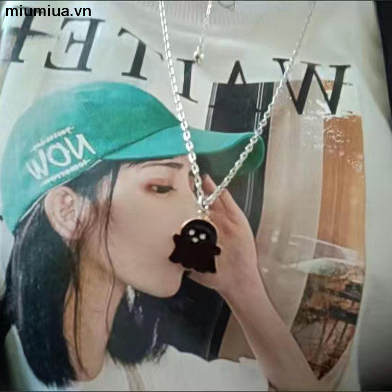 miumiuaVòng cổ Hình Ma Màu Trắng Cá Tính Thời Trang Dành Cho Nữ Dễ Thương