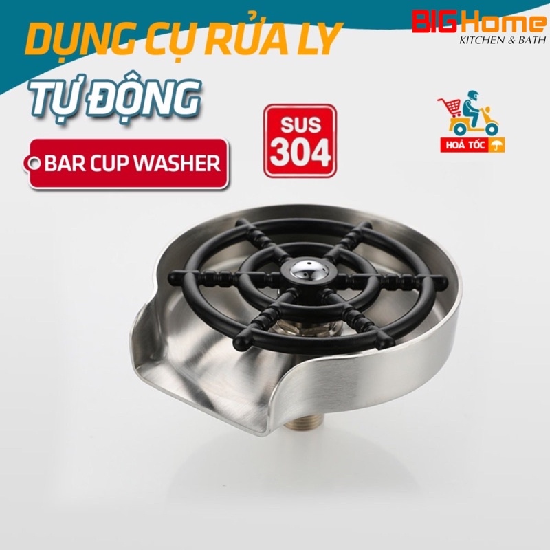 Bộ dụng cụ rửa ly cốc vòi phun nước tự động cho quán cafe quầy bar gia đình