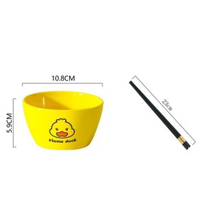 bộ chén sứ con vịt vàng 8 món