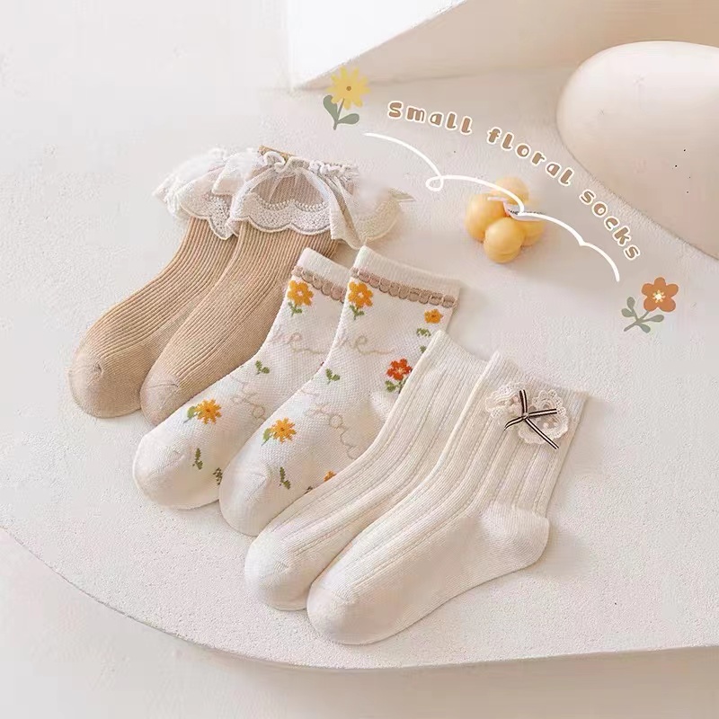 Vớ Lolita Đính Nơ Họa Tiết Hoạt Hình Phong Cách Hàn Quốc Thời Trang Mùa Xuân 2023 Cho Bé Gái