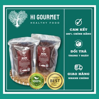 Bún gạo lứt đỏ hữu cơ hi gourmet bún gạo lứt giảm cân ăn kiêng thực dưỡng ăn chay 500g