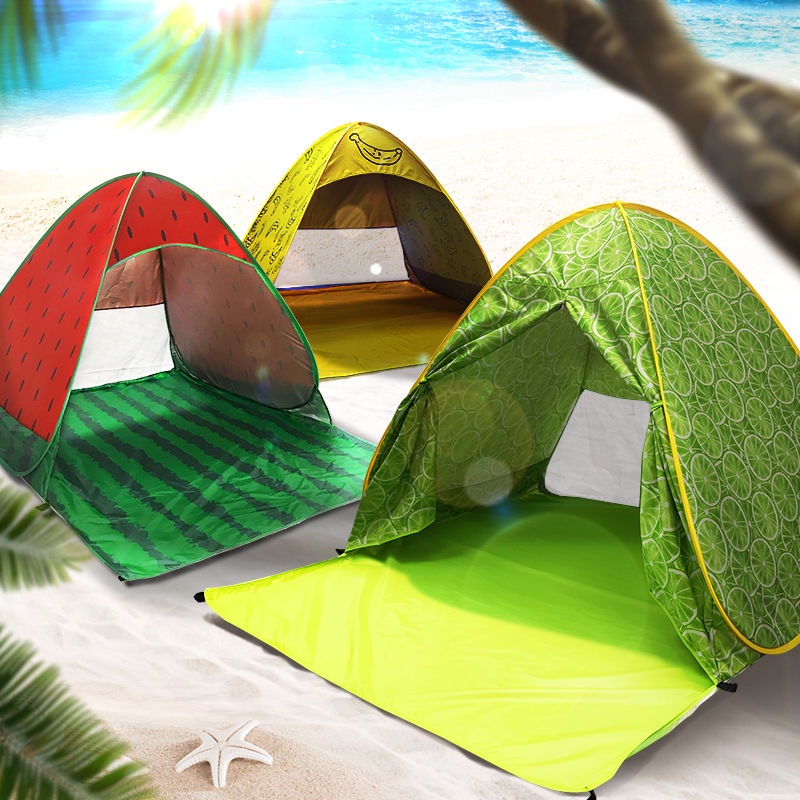 Automatic Easy-to-Put-up Tent Outdoor Children's Home Bed 3-4 People Rainproof Tents Camping Adult O