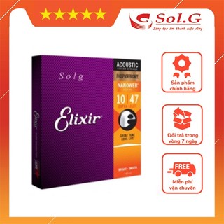 [ USA ] Dây Đàn Guitar Acoustic Elixir cỡ 10 16047 (Phosphor)