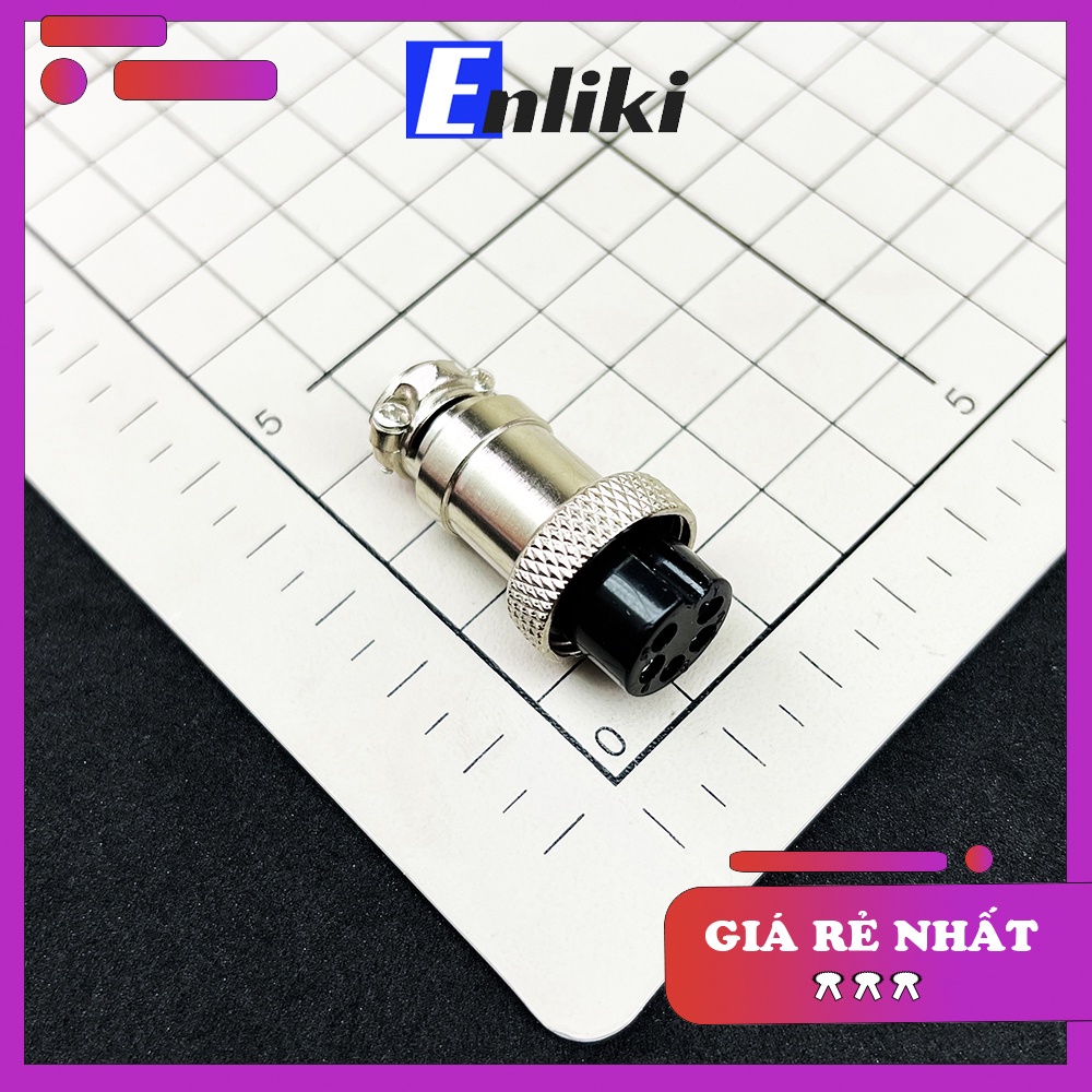 GX16-5P Giắc GX16-5P 5 Chân  Đấu Dây