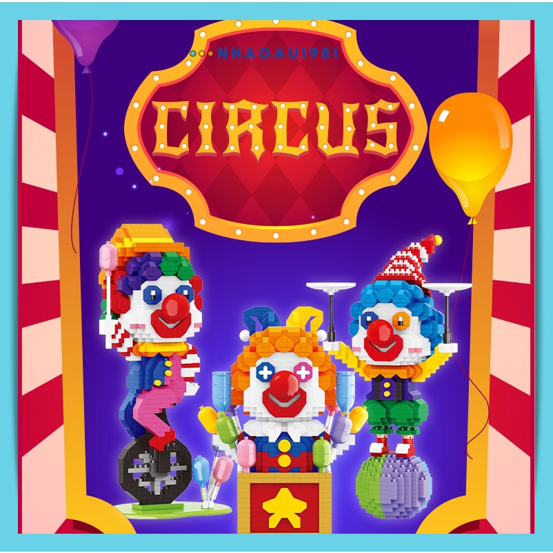 Đồ Chơi Lắp Ráp Chú Hề Đêm Halloween Chính Hãng Balody Tặng Thanh Gỡ Shop Nhagau1981