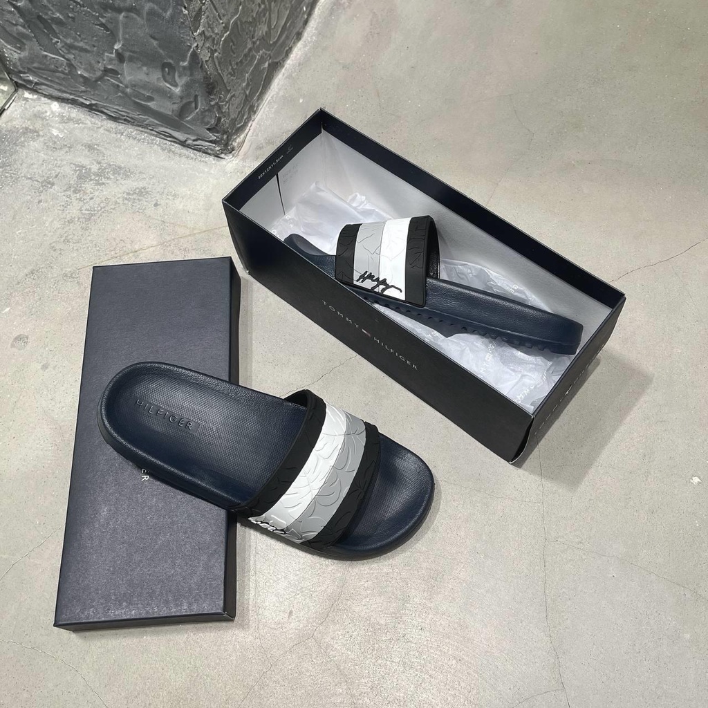 Dép Tommy Hilfiger Nam Chính Hãng 🔴SIMPLE SNEAKER🔴 Dép Quai Ngang Tommy Authentic