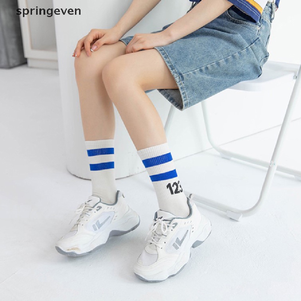 Vớ Cotton Ngắn Màu Trơn Họa Tiết Kẻ Sọc Thời Trang Xuân Hè Cho Nam Và Nữ