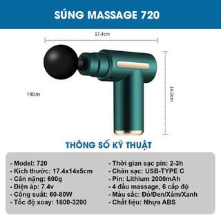 Súng matxa cầm tay tặng 4 đầu