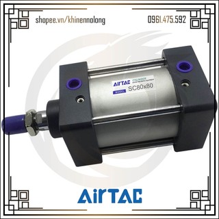 Xi lanh khí nén đế vuông airtac sc80 x 25,50,75,100,125,150,175,200,250,300,350,400,450,500