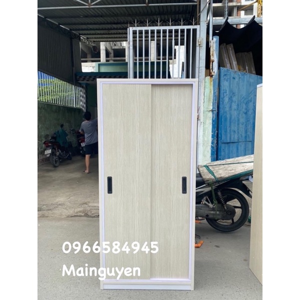 Tủ nhựa đài loan 2 cánh lùa 1m8x80 freeship hcm 15km