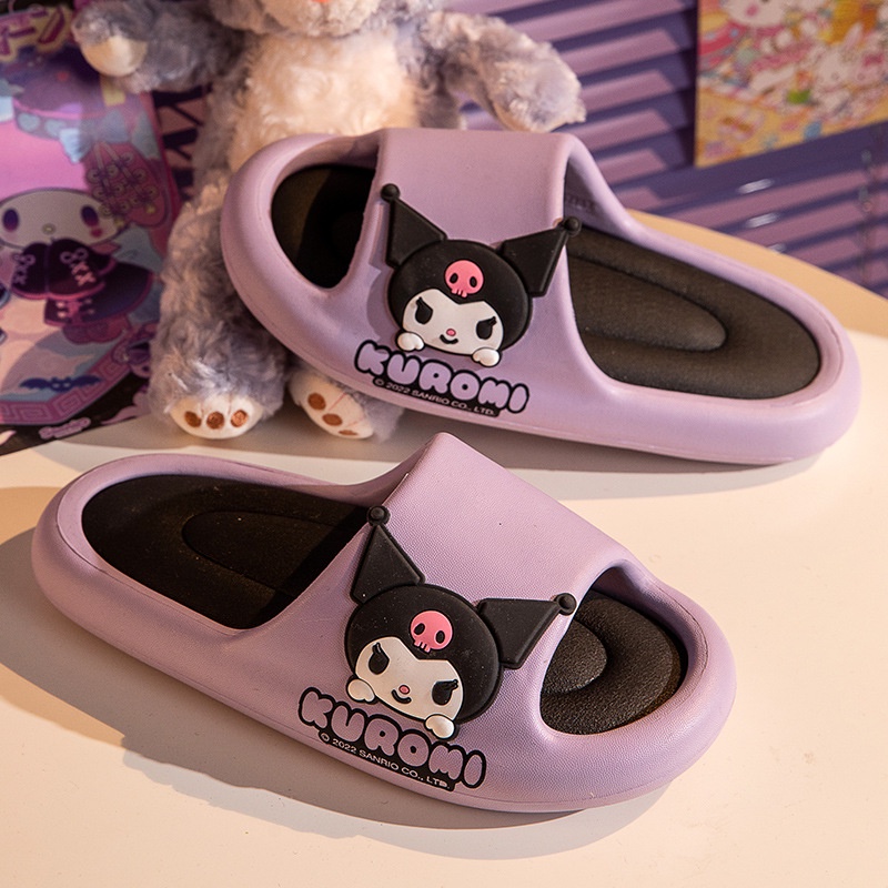SANRIO Dép Xỏ Ngón Đế Mềm Họa Tiết Kuromi MELODY Hello Kitty Cinnamoroll Đáng Yêu