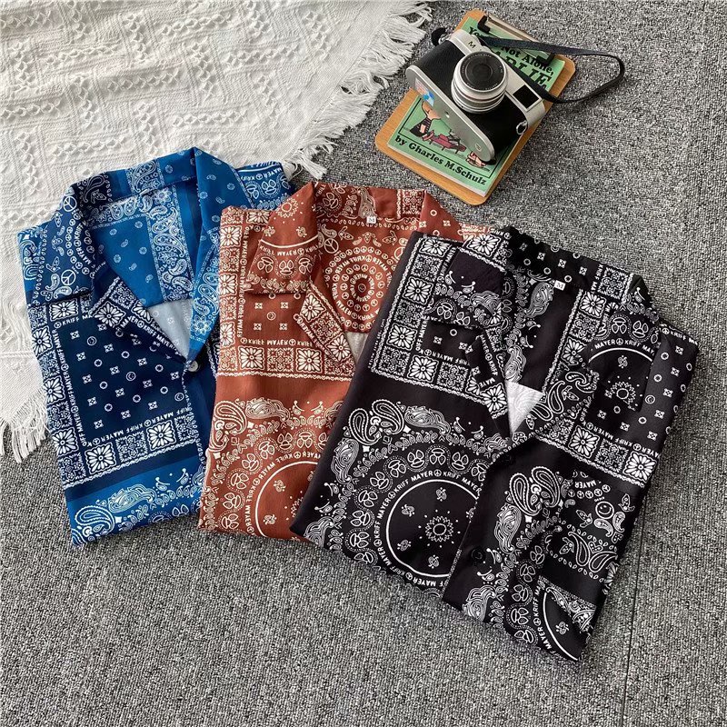 Áo Sơ Mi Tay Ngắn Dáng Rộng Phong Cách Hàn Quốc Thời Trang Mùa Hè Cho Nam