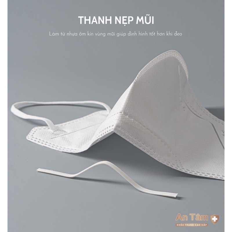 &lt;Hộp 10 Khẩu Trang &gt; Khẩu Trang Y Tế Kháng Khuẩn 4 Lớp 6D Chính Hãng AN TÂM  .