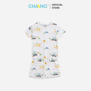 Bộ quần áo cộc cúc vai Spring voi Chaang