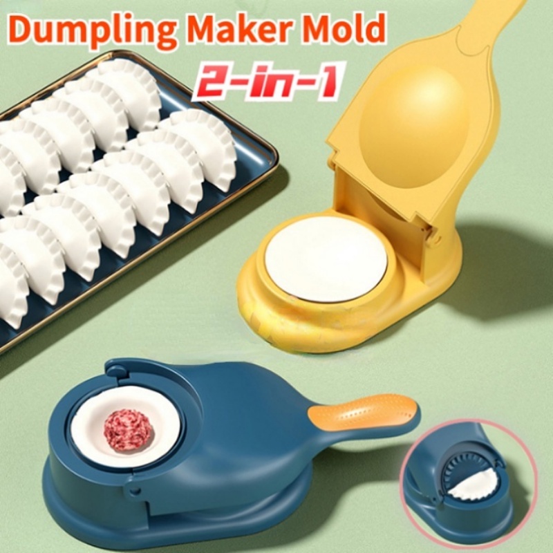 2 trong 1 Khuôn làm bánh bao ,Dụng Cụ Ép Bột Làm Bánh Siêu Nhanh, Khuôn Làm Bánh Gối Há Cảo Tiện Dụng Cho Nhà Bếp Dụng Cụ Ép Bột Bánh HSU