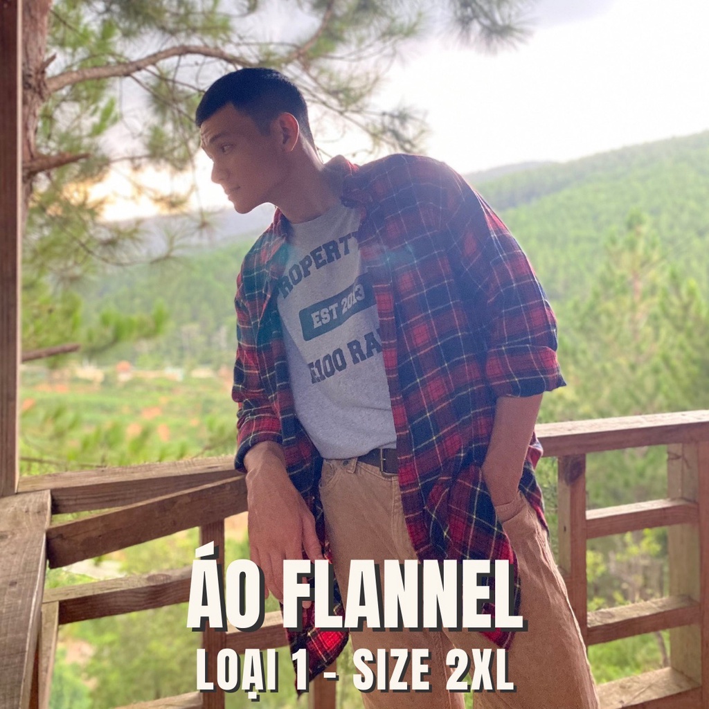 ÁO SƠ MI FLANNEL - LOẠI 1 - SIZE 2XL