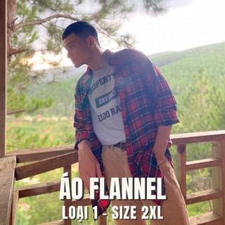 Áo sơ mi flannel - loại 1 - size 2xl