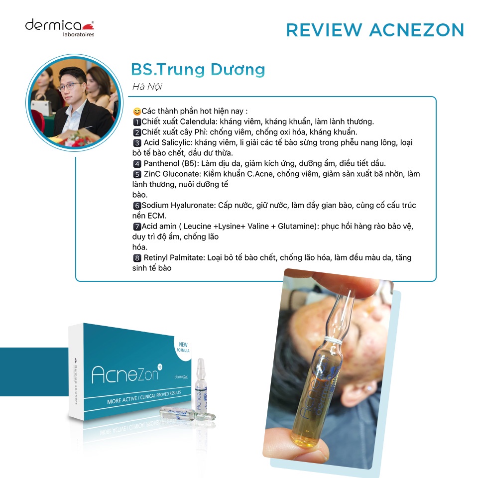 Tinh chất cho da mụn AcneZon Dermica Thụy Sĩ
