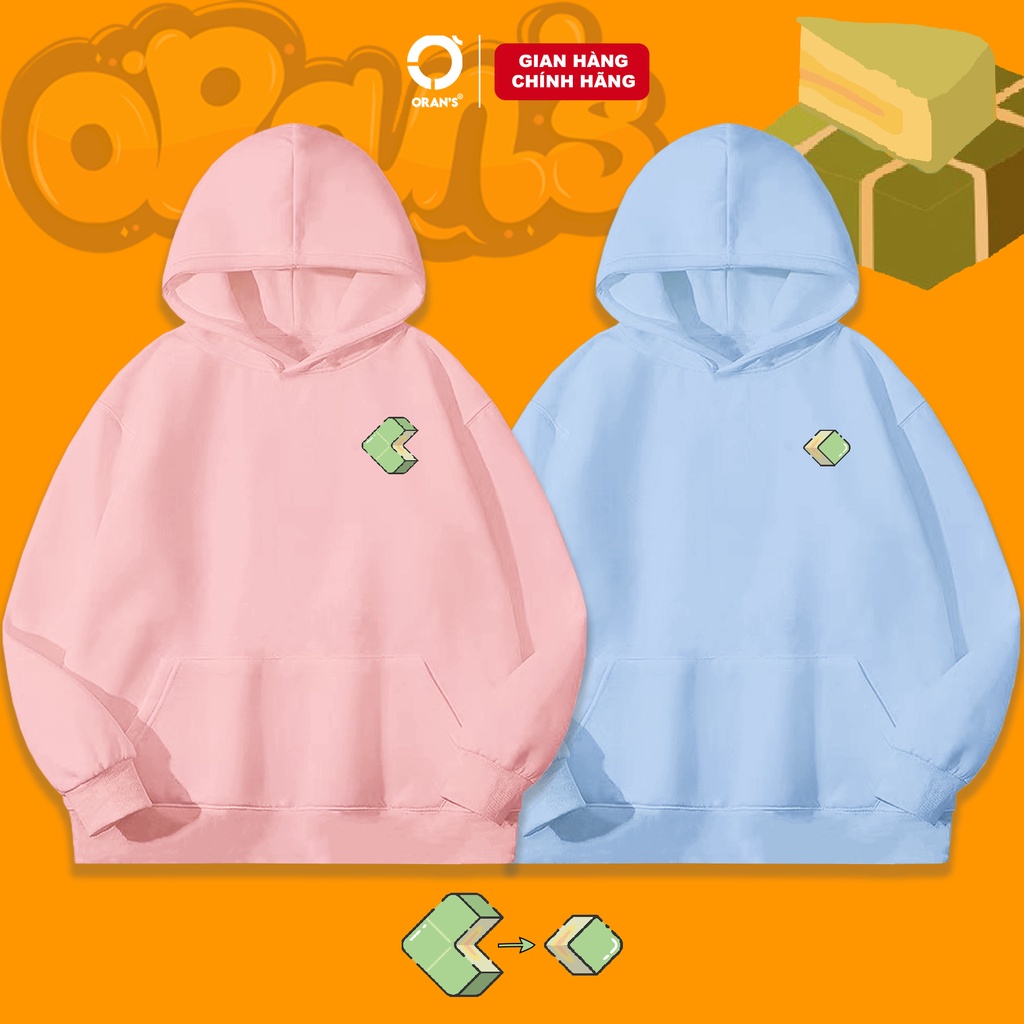 Áo Hoodie đôi bánh chưng ORAN'S Tết 2023 chất nỉ cotton lót bông cao cấp form rộng unisex TET 2023