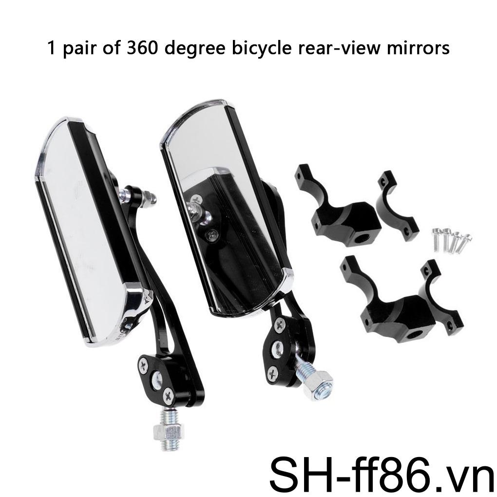 1 Cặp Gương Chiếu Hậu Bằng Hợp Kim Nhôm Xoay 360 Độ Gắn Tay Lái Xe Đạp°Dụng Cụ Sửa Chữa Xe Đạp Có Thể Xoay ff86