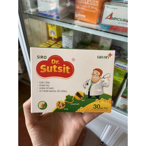 Siro Dr.sutsit - hỗ trợ giải cảm, giảm ho, giảm sổ mũi, hương vị thơm ngon dễ uống dạng túi
