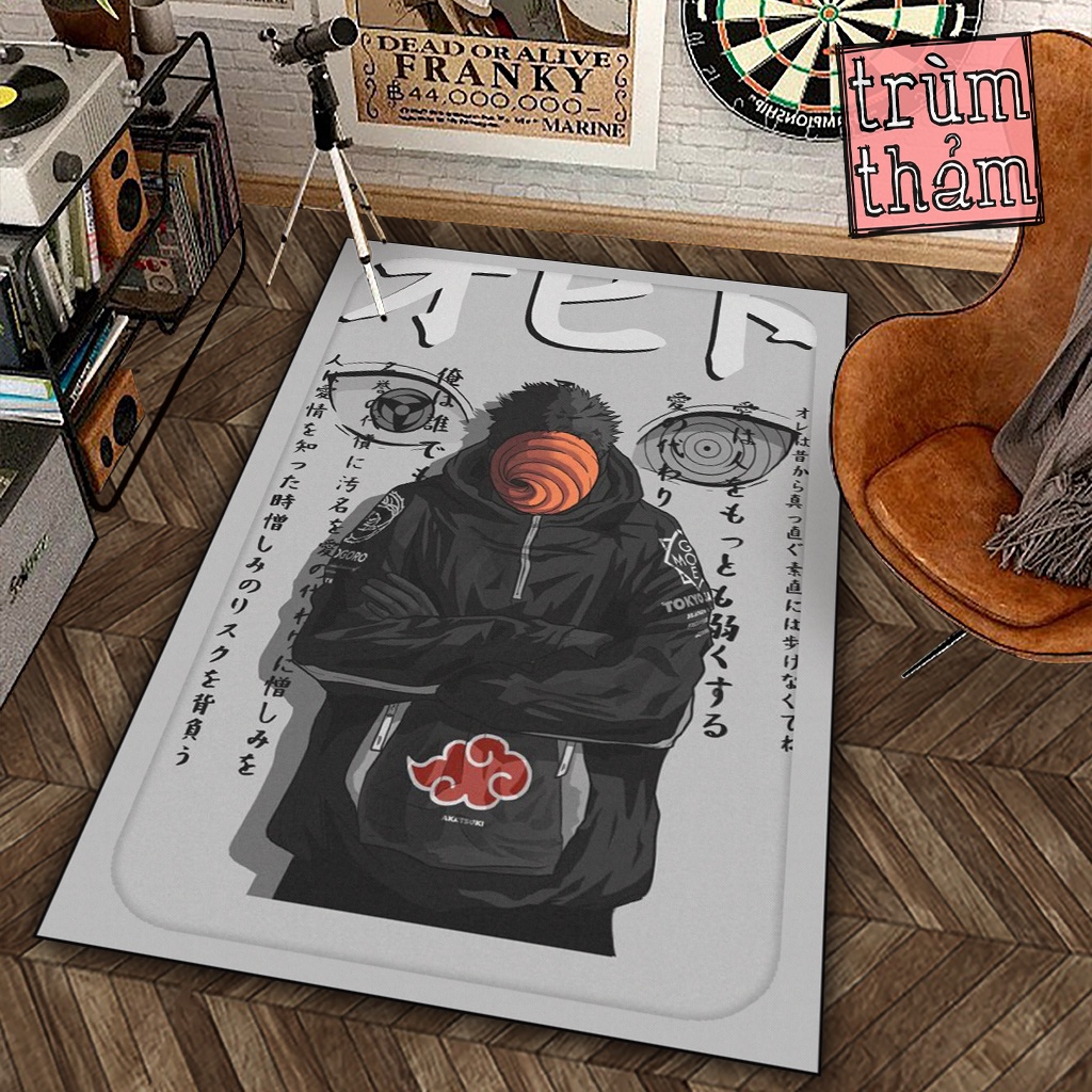 Thảm Trang Trí Obito Rinngan Anime Manga Naruto Decor Góc Học Tập Làm Việc Phòng Ngủ Phòng Khách Văn Phòng