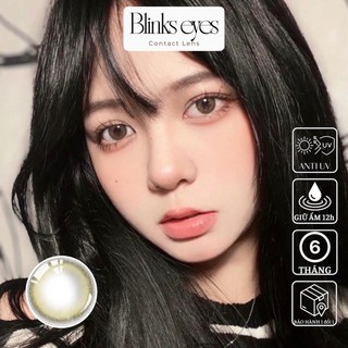 Kính Áp Tròng Lens Mắt Nelly Brown YOUNGONE BLINKS EYES B273 Màu Nâu Tự Nhiên Cho Mắt Cận 0-8 Độ Dùng Trong 6 Tháng